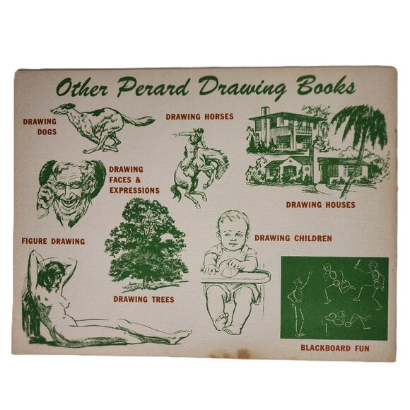 Victor Perard Drawing Sea & Sky1948 with Sketching Landscape 1947 RARE Vint Set - Picture 11 of 11